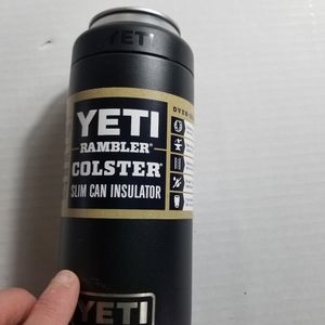 NEW YETI RAMBLER COLSTER SLIM CAN INSULATOR BLACK
